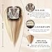 HAIRCUBE Hair Toppers for Women with Thinning hair, Ombre light blonde 100% Real Human Hair Toppers for Women No bangs, Human Hair Toppers with 3 Clips, Swiss Lace Base Hand-Tied 14inch