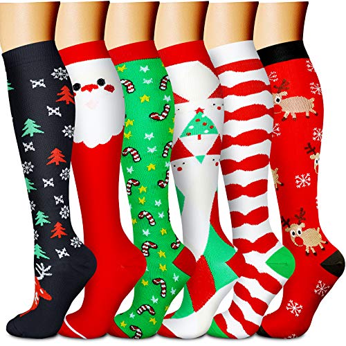 CHARMKING Compression Socks Women & Men 15-20 mmHg is BEST Graduated for Athletics, Cycling, Running, Flight Travel, Crossfit, Pregnant - Boost Performance, Flexibility, Durability(L/XL,Multi 12)