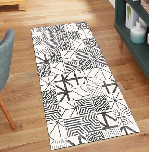 Alfombra pasillo de 40 x 250 cm lavable larga bohemio rosa 2