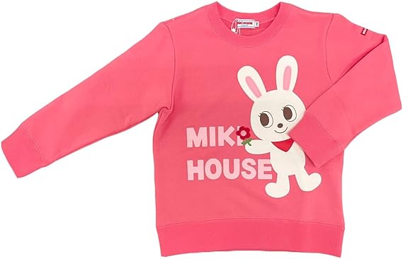 ミキハウス★100cmアニマルトレーナー新品！ ミキハウス 動物アニマルピンク トレーナー 100