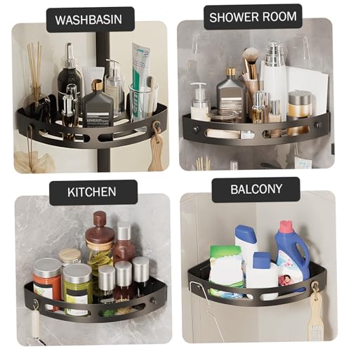 Étagère de douche d'angle sans perçage pour optimiser les petits espaces - 8