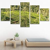 SIGNWIN 5 Panel Canvas Wall Art Greenlands for Home Decorations Ready to Hang - 60