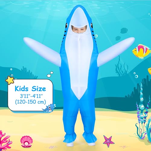 Disfraz inflable de tiburón para niños miniatura 2