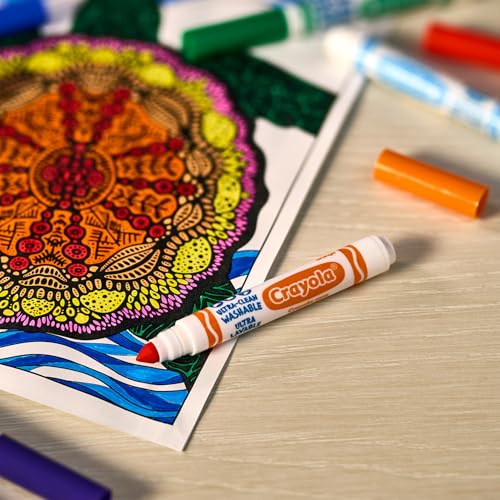 Crayola Ultra-Clean Washable Broad Line Markers (2 Boxes), Bulk Classroom Markers for Kids, 16 Colours, Teacher Must Haves Wishlist, Bulk School Supplies view 7