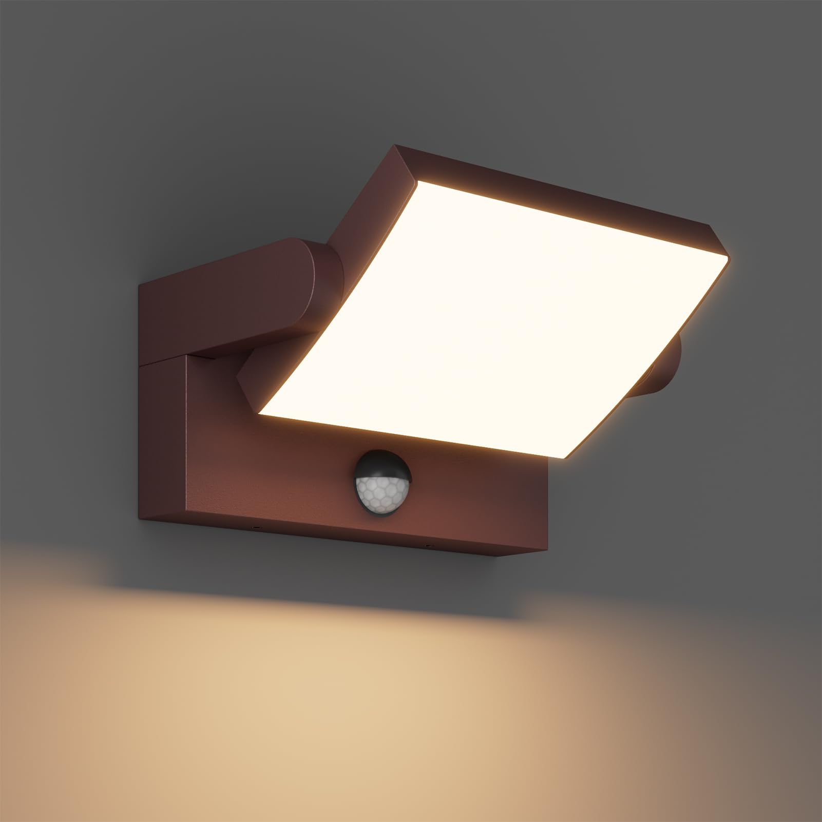 Klighten 24 W wandlamp met bewegingsmelder, 2 stuks wandlamp voor