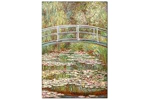 Bridge Over a Pond of Water Lilies Claude Monet Painting Fridge Magnet...