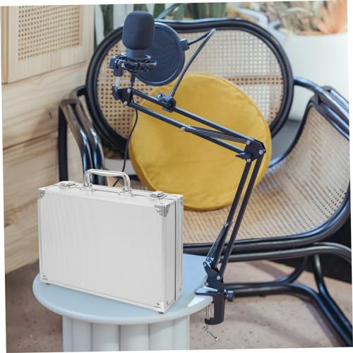 Angoily Tool Box Aluminum Tool Kit Box Case for Men Briefcase Portable Workstation Aluminum Storage Case Hardware4