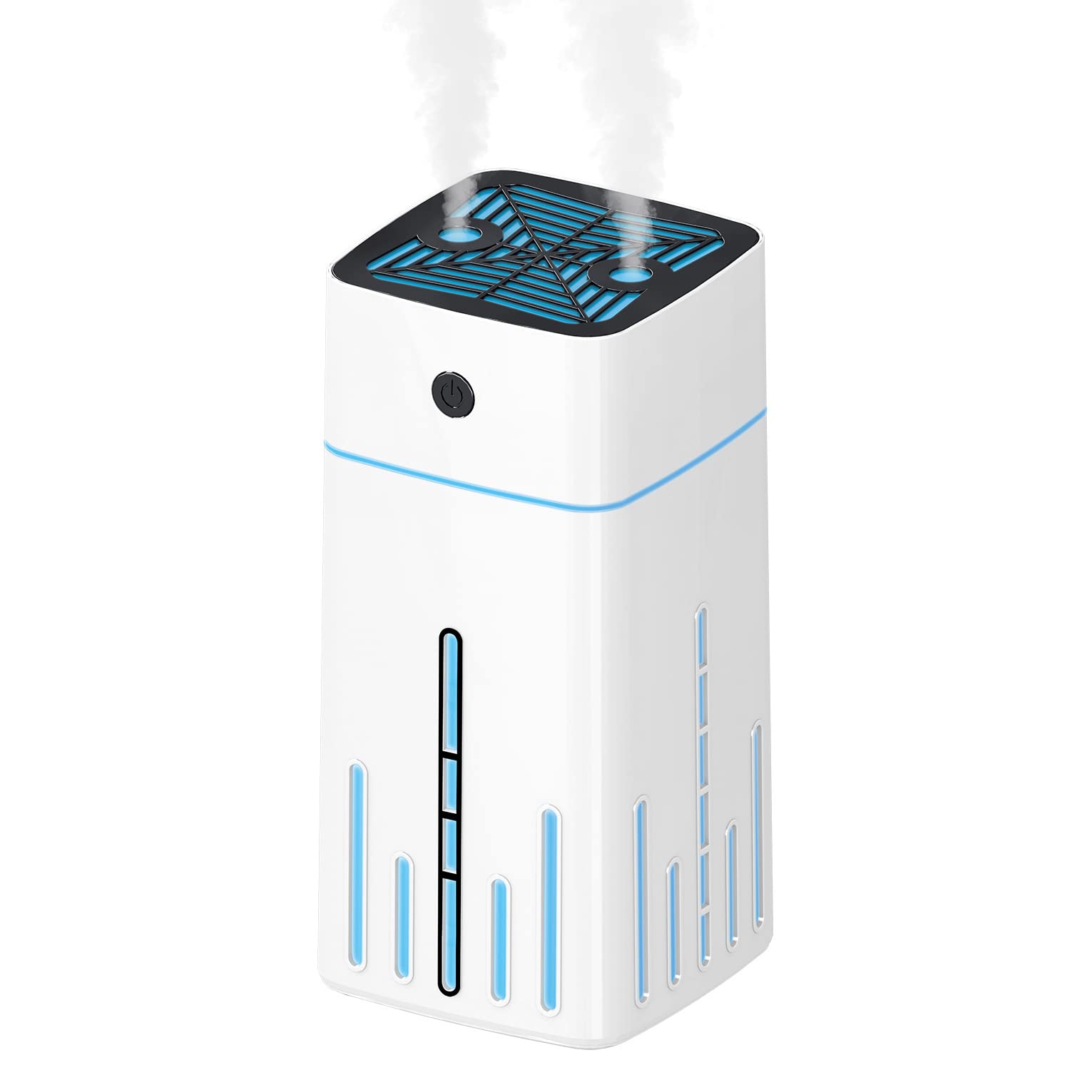 Humidifier for Room Moisture 1L 30dB Silent Humidifier for Plants Indoor Household Ultrasonic Cool Mist Humidifier Desktop Humidifier with Dual Spray Nozzle 4 Spray Moeds Auto Shut-Off for Office Home