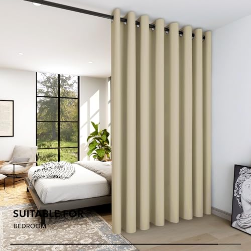 Image of Deconovo Blackout Curtain Panel for Glass Door Living Room 84 Inch