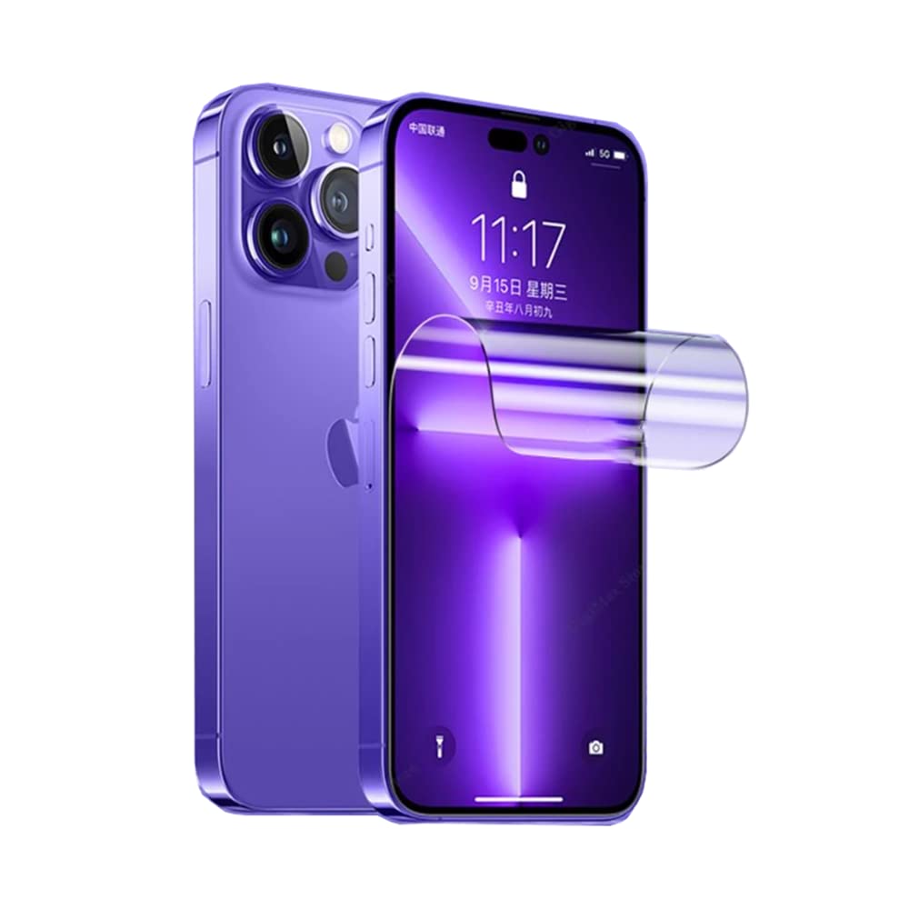 Snailcanfly 2Pcs Pellicola idrogel ad alta sensibilità per iPhone 16 Pro 5G 6.3inch 2024 Proteggi schermo in TPU trasparente morbido e flessibile a prova di esplosione Non vetro temperato