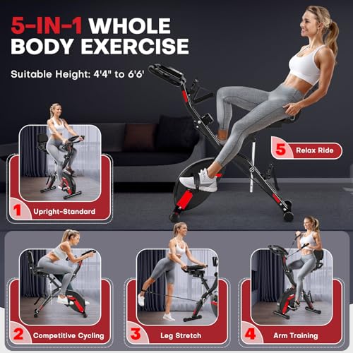 Mosuny Exercise Bike, Mosuny 5-In-1 Recumbent Exercise Bike Like A Physical Therapist thumb #2
