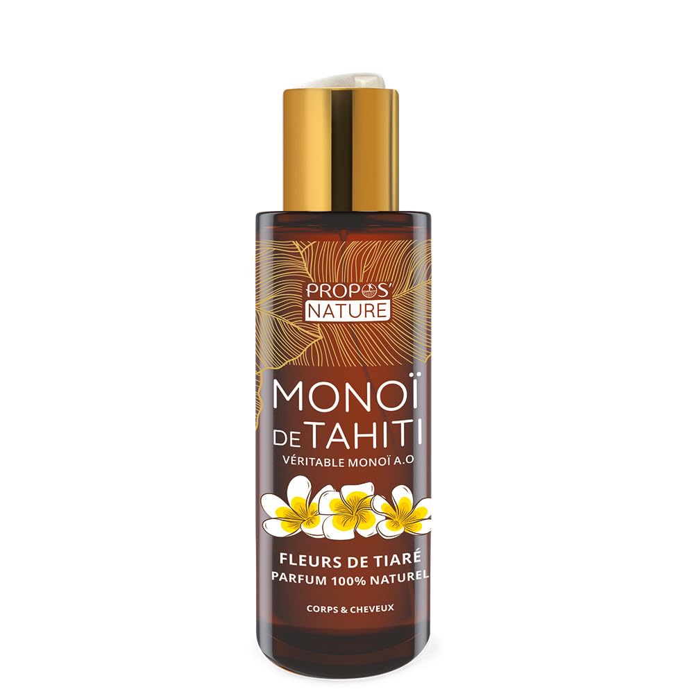 Véritable Monoï de Tahiti A.​O - Coco et Fleurs de Tiaré - Fabriqué à Tahiti - 100ml - Propos'Nature