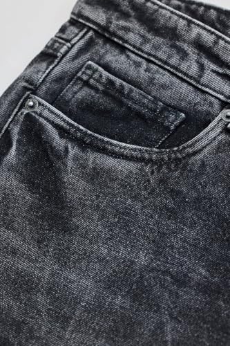 Image of SNITCH Charcoal Grey Plain Loose Fit Jeans