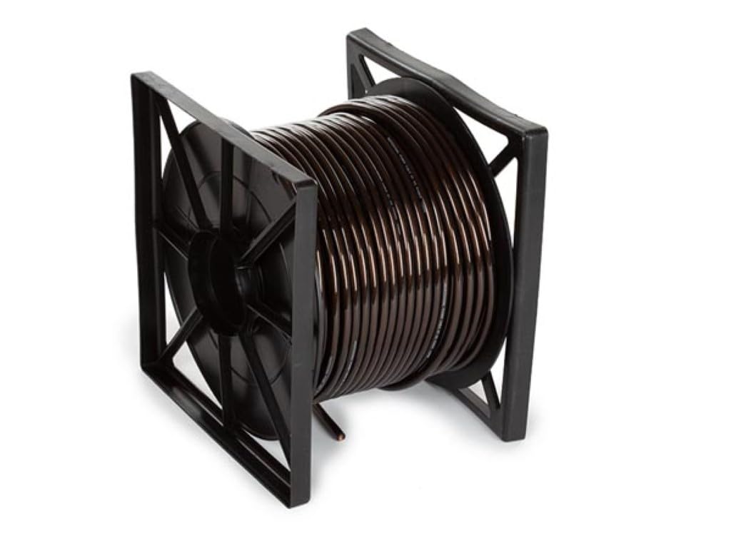HQ-Power Cable de alimentación, negro transparente, 100 m, aislamiento de PVC, resistencia de alta tensión