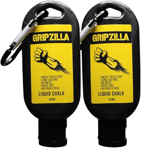 GRIPZILLA Kit de tiza líquida para levantamiento de pesas, escalada en roca, agarre de poste, bouldering, levantamiento de potencia, pelota,