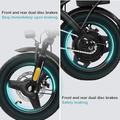 Image of LELEKUAI Electric Bike for Adults, 1200W Peak Motor Commuter Ebike, 20-28MPH Speed, 32 Miles Range, Removable Waterproof Battery, Dual Disc Brakes Electric Bicycle, UL 2849 Certified