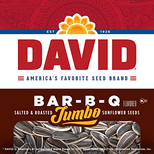 David Seeds Roasted & Salted Bar-B-Q Jumbo Sunflower Seeds, Keto Friendly, 5.25 Oz #TOP2