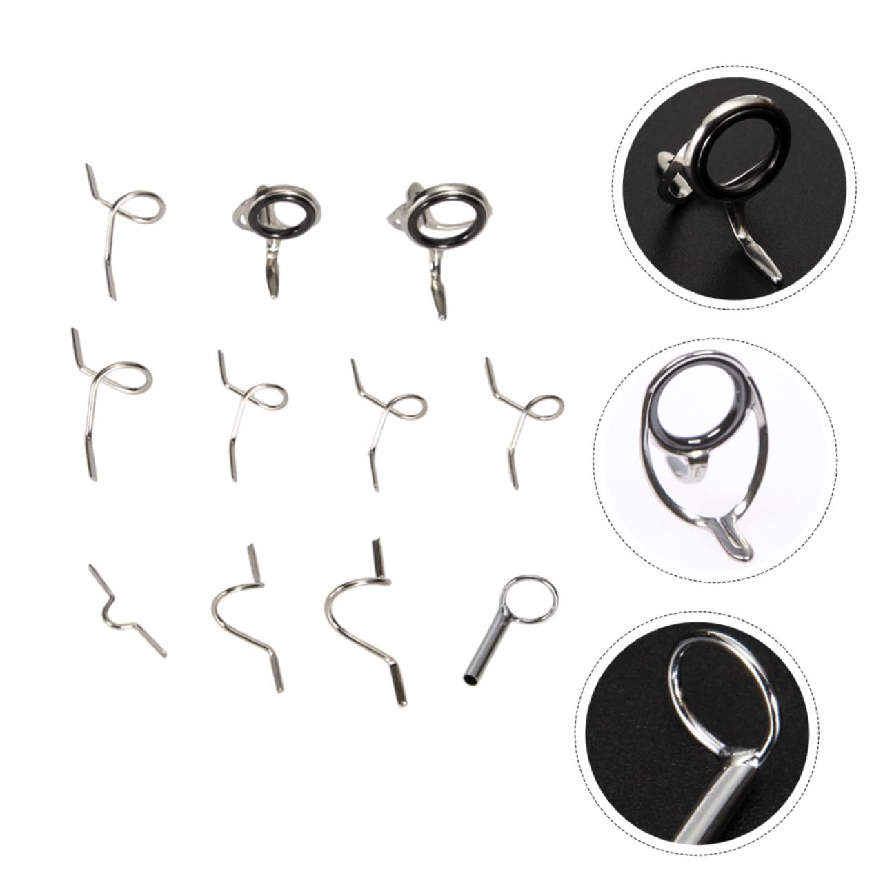 Toyvian Teiliges Angelruten Reparaturset DIY Augenringe Für Verschiedene Zubehör Für Angler Und Fliegenfischer Für Schnelle Reparaturen