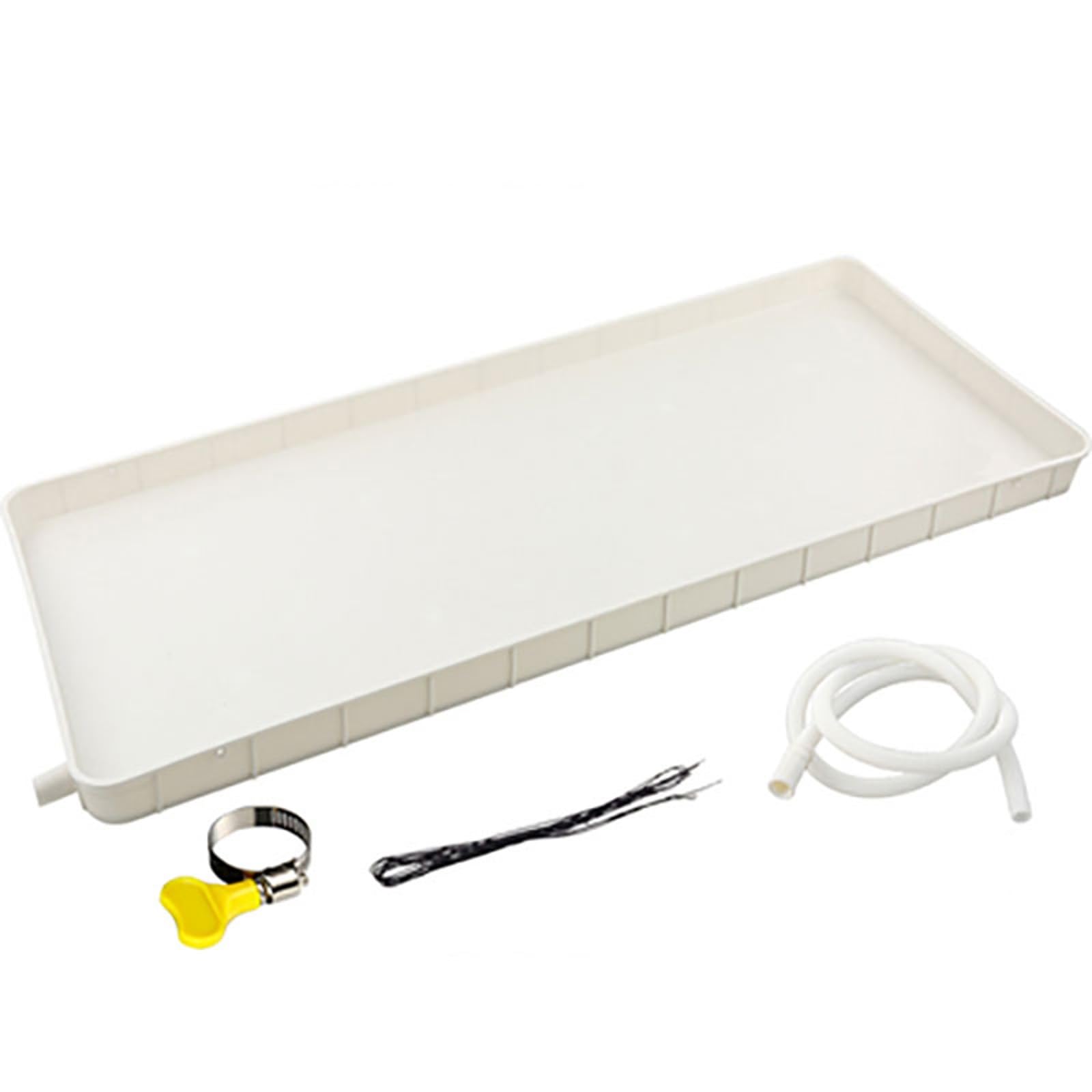 Bacinella Condensa Condizionatore, Vaschetta di Scarico del Condizionatore D'aria, Vassoio Raccogliacqua in PP, Kit Bacinella Raccogli Condensa Universale per Unità Esterne (Color : 1-2P, Size : Wit