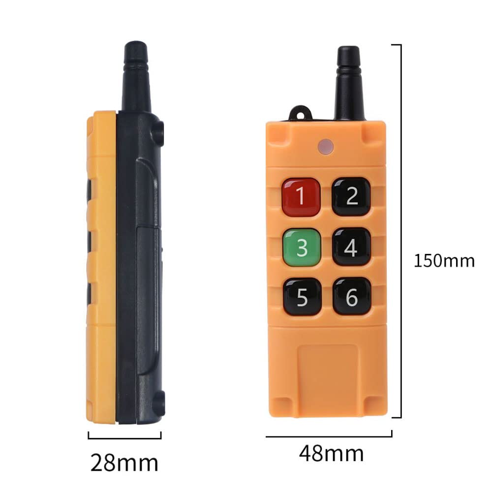 6 canales inalámbrico DC 12 V 24 V interruptor de control remoto control de acceso mando a distancia puerta de carretera luz motor ventilador interruptor inalámbrico con mando a distancia industrial