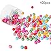 Produktbild 100 Stücke Mini Haar Klammer Clips Bunte Perle Haar Nadeln Schellen Kleine Kunststoff Haar Klammern für Mädchen Frauen Zubehör