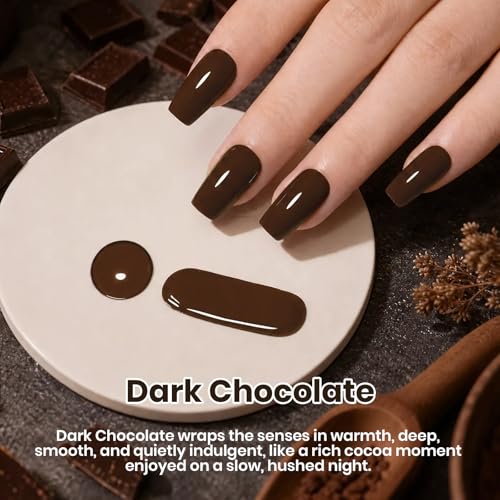 Image of Beetles Brown Gel Nail Polish - Dark Chocolate 15ML /0.51Fl Oz, Dark Brown Gel Polish, Color-Matched Bottle, Soak-Off UV LED, Long-Lasting Holiday & Fall Nails Art for DIY Beginners & Salon Pros