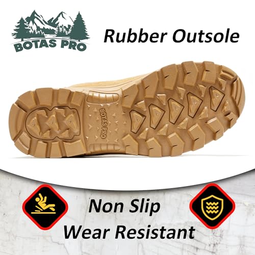 8 Inch Mens Lightweight Side Zip Tactical Boots, Comfortable Slip Resistant Rubber YKK Zipper Outdoor Hiking, EVA Cushioning Military Boot(BP401)4