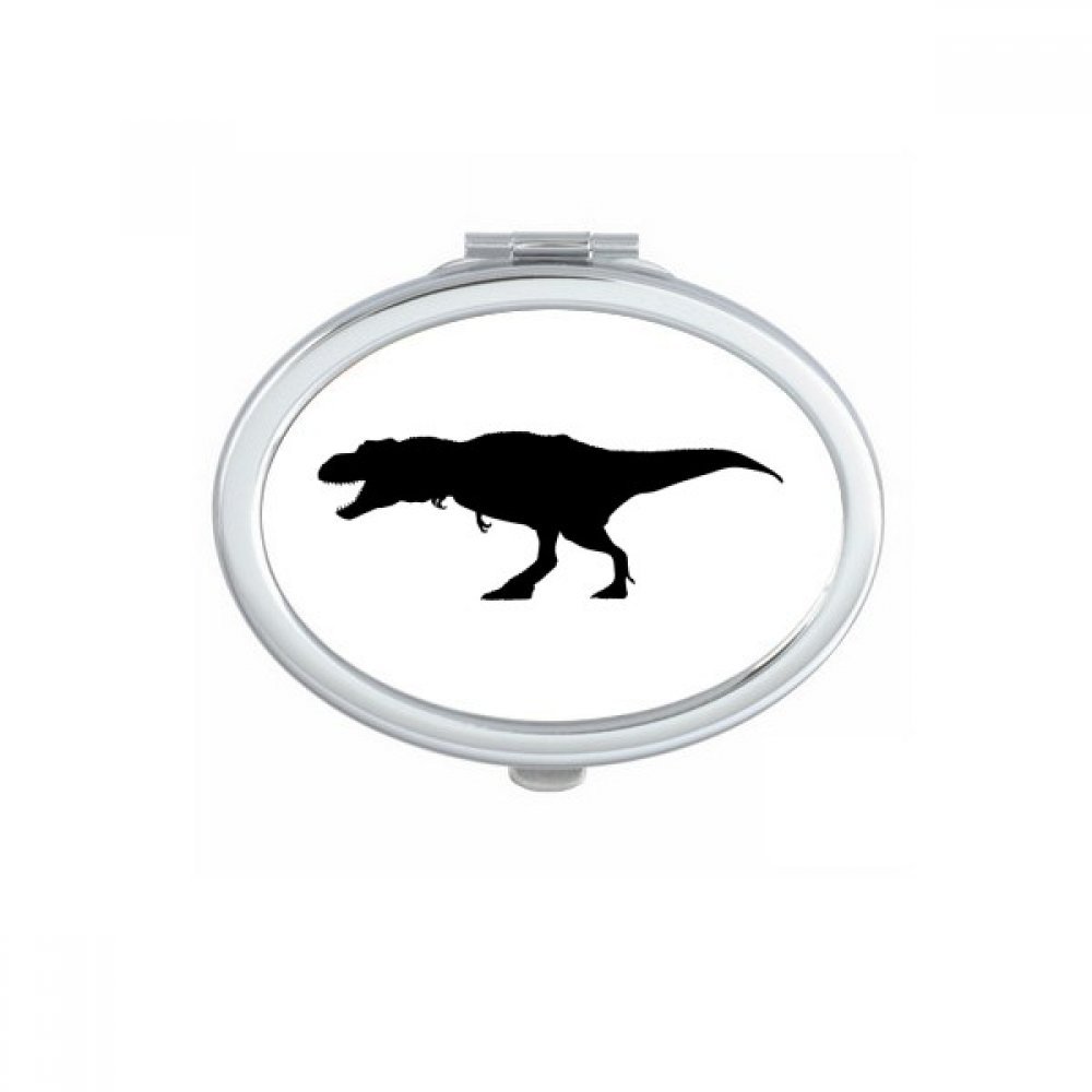 Miroir de poche fait main os de dinosaure miniature forme ovale et finitions multicolores uniques