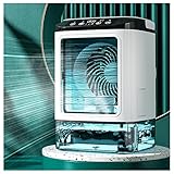 VVLXRIC Mini Aire Enfriador Tanque De Agua USB 900ml Aire Acodicionado Luz De Noche Colorida Muda Aire Acondicionado Sin Unidad Exterior para Viajes De Oficina En Casa