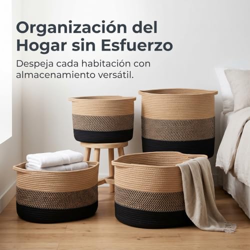 Cestas almacenaje para dormitorio que decoran y recogen la colada 6