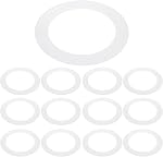 PATIKIL 5" ID 7.5" OD Plastic Trim Ring, 12 Pcs Ceiling Light Goof Rings Matte Circular Light Cover Lighting Fixture for Ceiling Wall Recessed Can Downlights, Translucent Matte White