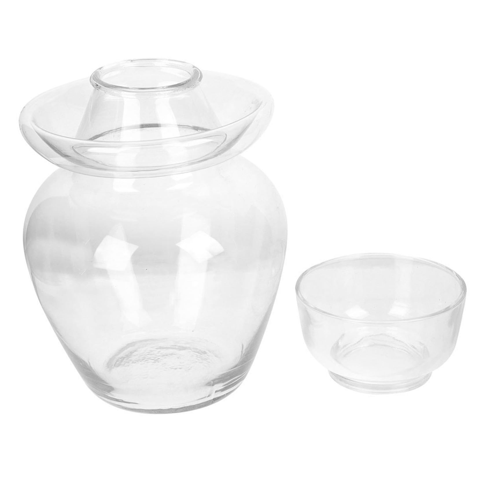 Tarro de Cristal Transparente para Encurtidos 2,5 Kg Tapa Hermética, Recipiente de Vidrio para Verduras Fermentadas y Almacenamiento en Cocina