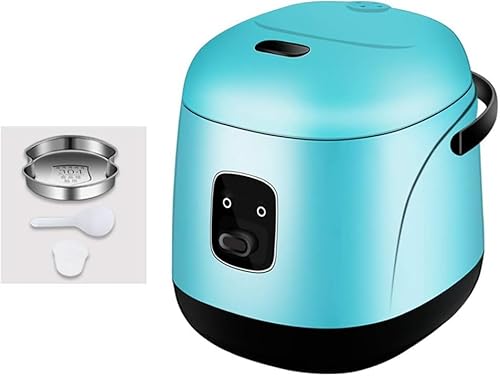 -1.2l Electric Rice Cooker With Steam & Rinse Basket, Portable Mini Rice Cooker, Nonstick, 15 Minutes Fast Cooking, Re-heating, Keep Warm, For 2-4 People, Blue