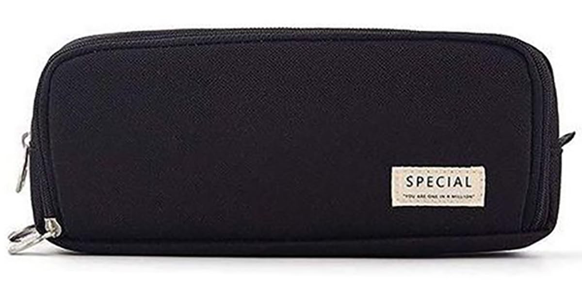 YUPPIN Canvas Spacious Pencil Box Case Pouch Perfect For School, College, And Office Use By Teens, Girls, Adults, And Students (Black) (B0CGJ5LJ97) Amazon Price History, Amazon Price Tracker
