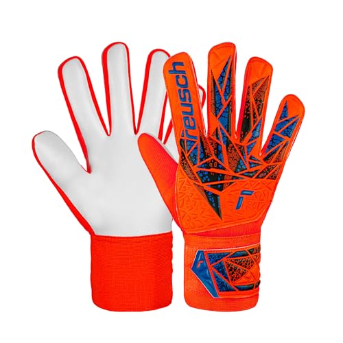 Reusch Attrakt Starter Solid Junior Torwarthandschuhe Kinder Jugendliche Fußballhandschuhe für Jungen und Mädchen geeignet für alle Wetterbedingungen und Spielfeldoberflächen