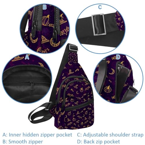 Bolso bandolera con diseño de pavo real, mochila de pecho impermeable y unisex 4