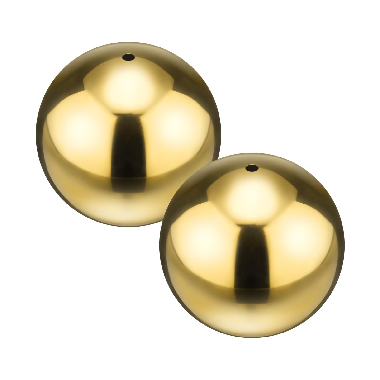 M METERXITY 2-Pack Gazing Globes Ball 2 inch Floating Mirror, Gold — image 1