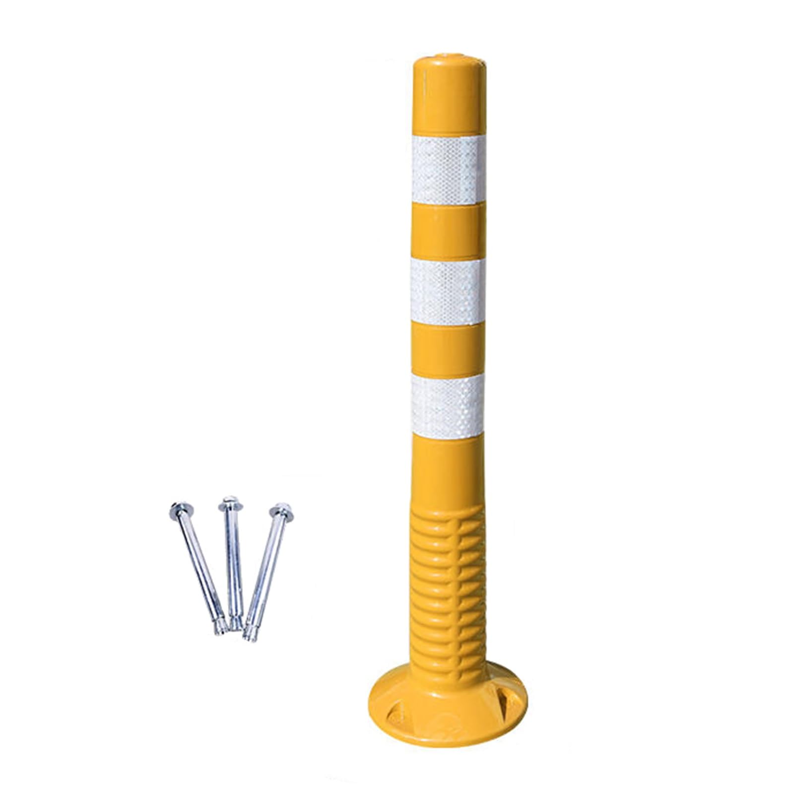 Conos/ Poste señalizacion trafico Amarillo Postes Delineadores Reflectantes, 75cm de Alto el Plastico Industrial Conos de Advertencia Reflectantes para Construcción / Zonas de Mantenimiento / Delimita