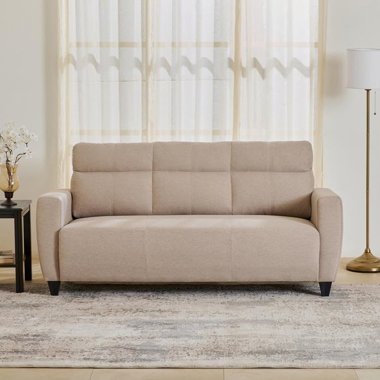 Home Centre 3 Seater Helios Emily Fabric Sofa| Fabric Sofa| (Beige) |1 Year Warranty Home Centre 3 Seater Helios Emily Fabric Sofa| Fabric Sofa| (Beige) |1 Year Warranty