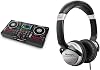 Numark Mixstream Pro Standalone DJ Controller, Amazon Music Unlimited Streaming, Mixer & HF125 - Ultra-Portable Professional DJ Headphones with 6 ft Cable, 40 mm Drivers