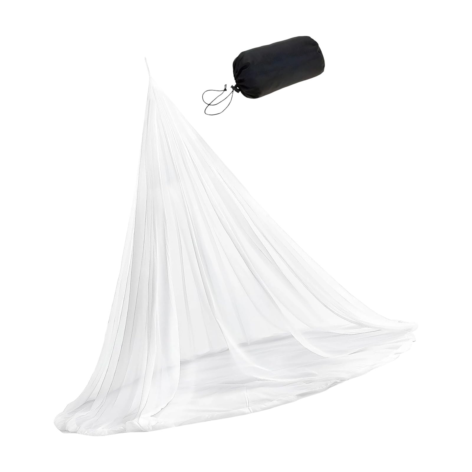 Msioytog White Mosquitoes Netting With Storage Bag For Camping And Hiking Single Person Quick Assembly Polyester Texture Pliable Culicid Tent