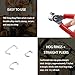 INKNOTE 270 Pcs of 3 Sizes Galvanized Hog Rings Assortment Kit and One Piece Professional Pliers Widely for Bungee Animal Pet Cages Bagging Meat and Sausage Casing Fencing Furniture Upholstery