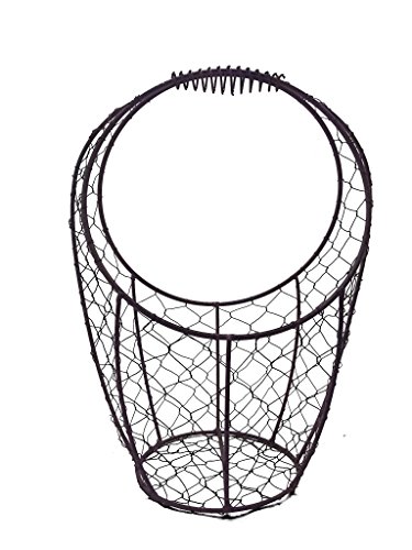 Crispe home & garden Rustikaler hoher Drahtkorb - klein - für Dekorationen, Blumen oder als Hanging-Basket - Höhe 34 cm