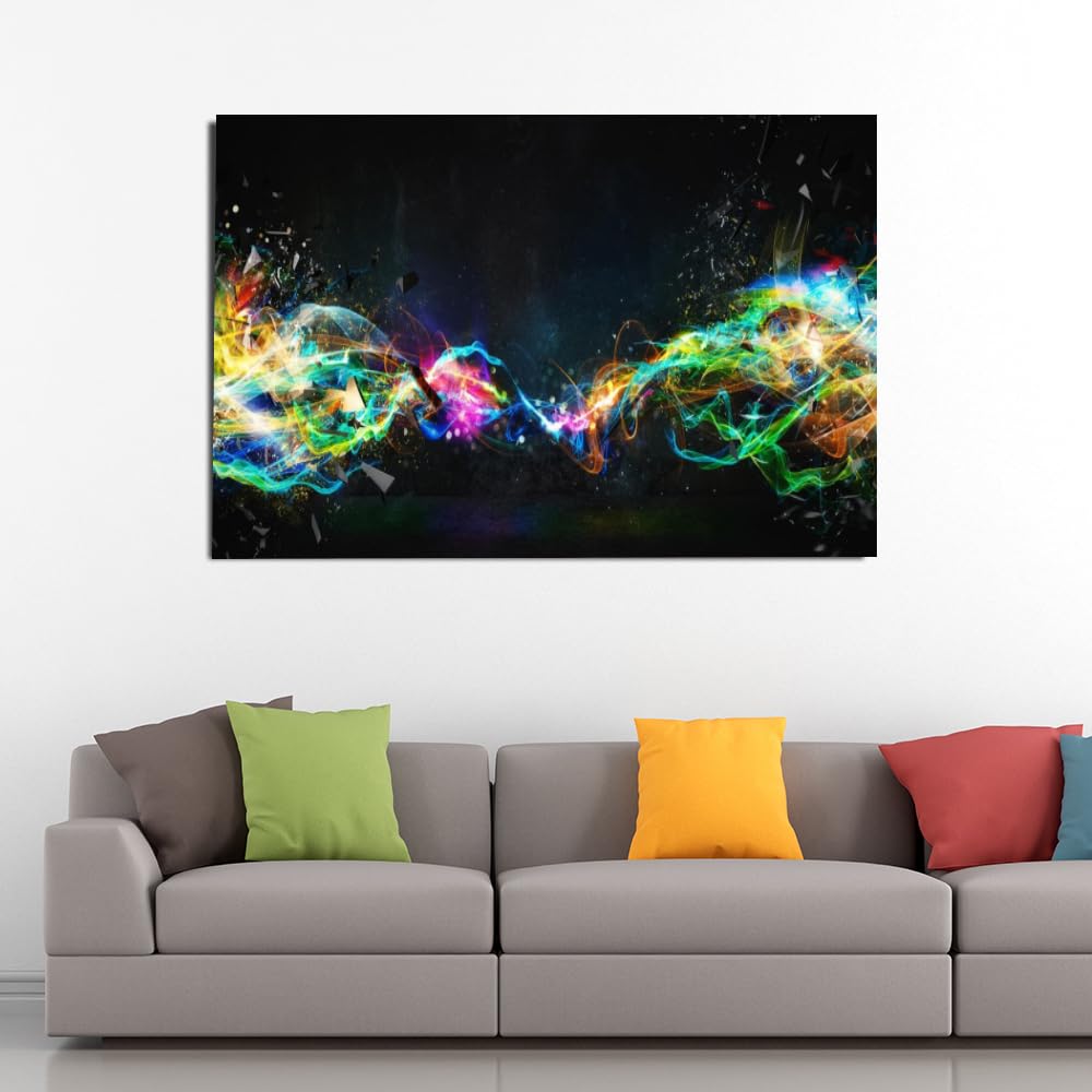 poster 1 pezzi Scarabocchio astratto 1 Pezzi di Tela,1 Pannelli Wall Art Poster,Moderno Canvas,1 Pannelli Quadro su Tela,Quadri Moderni Stampa di Immagini musica elettronica,Decorazioni casa 30x50cm