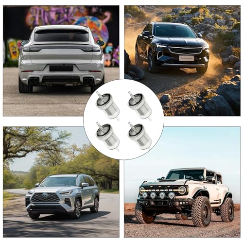 4 Stück DieselFilter Kit, Transparente Dieselkraftstofffilter, Diesel-Inline-Öl-Kraftstofffilter, Dieselfilter Ersatz, Wiederverwendbare DieselFilter für Standheizungen, für Webasto und Eberspacher