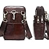 Sac à bandoulière pour téléphone Portable pour Homme, Sac Banane en Cuir Marron, Plusieurs Poches Verticales, étui de Ceinture pour téléphone Portable, étui de Ceinture à bandoulière, Sac Banane avec #1
