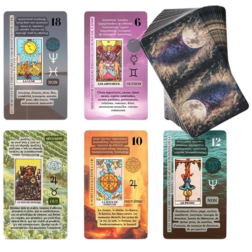 Witchy Cauldron Jeu Tarot Divinatoire Francais Debutant - 78 Cartes Voyance Rider-Waite-Smith avec Mots-Cles | Guide et Oracle
