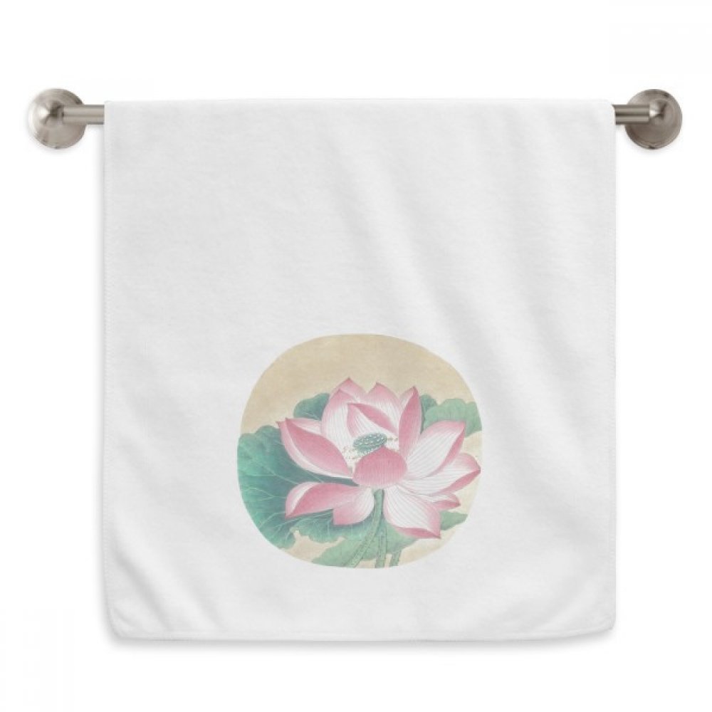 Serviettes débarbouillettes lotus peinture chinoise 13x29