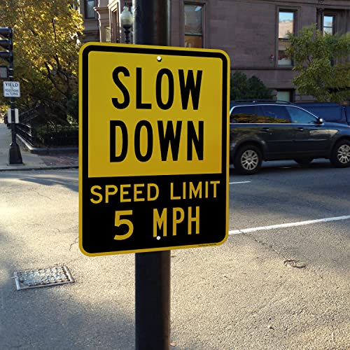 Smartsign-K-6711-Al "Slow Down - Speed Limit 5 Mph" Sign | 18" X 24" Aluminum #TOP2