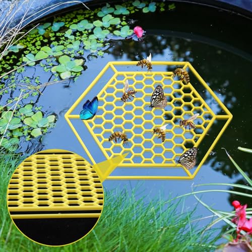 BIGTHREE 4 Pack Floating Bee Island, Bee Drinking Station, Plastic Insect Watering Station & Butterfly Waterers, Outdoor Garden Insect Waterer